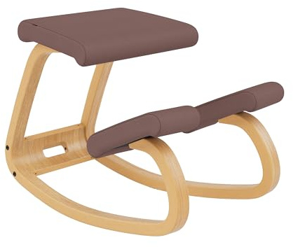 Varier Variable ergonomisk knästol, gungkontorsstol utan hjul | Ergonomisk knästol utan ryggstöd med gungfunktion för aktiv sittande; vadderad sits, kan belastas upp till 110 kg