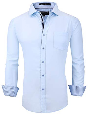 Alex Vando herr Dress Shirts for Men Klänningsskjorta