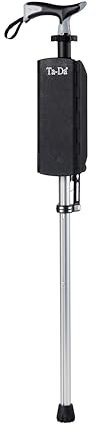 Black 850mm - The Ta Da Seat Stick/Chair - the walking cane/stick that converts to a tripod chair, great for watching & enjoying outdoor sports, walking & for a break whilst walking (Black, 850mm)