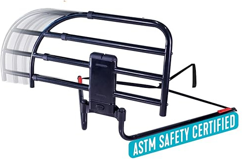 Able Life Click-N-Go Extendable Bed Rail for Wood Adjustable Bed Frames. Removable Bed Handle for Elderly Adults and Seniors, Fits King, Queen, Full, and Twin Beds, ASTM Safety Approved Bedrail