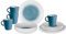 Brunner 0830155N.C1X Campinggeschirr Set für 4 Personen, Lunchbox Meteor Azur, 16-teilig