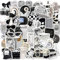 60 Stück Sticker Aesthetic Vintage Aufkleber Wasserfest Scrapbook Zubehör DIY Basteln Deko für Scrapbooking Laptop Fahrrad Teenager Jugendliche