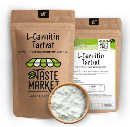 2 x 100 g L-Carnitin Pulver ohne Zusätze | 100% L-Carnitin Tartrat | Carnitinpulver | Aminosäure