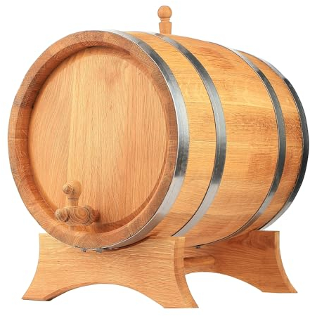 MB Manufaktura Barel Botte di Legno Botte di Quercia Naturale Botte di Whisky Botte di Vino Botte di Quercia Botte di liquore Piccola Botte di Rovere Botte di Rovere Grande 5 Litri