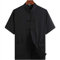 Kampfsportbekleidung ChiClothes Tang Shirt - Kampfsport Kung Fu Kurzarmshirt,Schwarz,XL