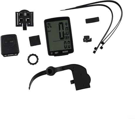 Computer da bicicletta tachimetro wireless con ampio display che misura velocità media, velocità massima, distanza di guida e tempo con modalità di spegnimento automatico per gli appassionati di