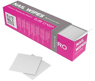STALEKS PRO Smart nagelservetter 100 % luddfria släta nagelrengöringsservetter 400 st vit