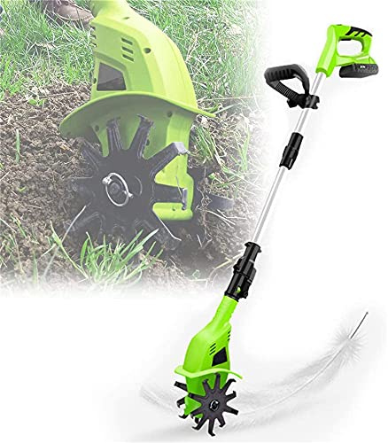 Ryanong Rotavator Rotavator Rotavator elettrico portatile senza fili con batteria ricaricabile da 4000 mAh 20 v Manico regolabile Strumento di giardinaggio Macchina per coltivare orti Giardino