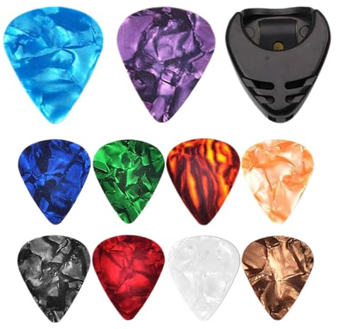 Púas Para Guitarra Acústica 10 Unidades, Colores Surtidos Y Variados,