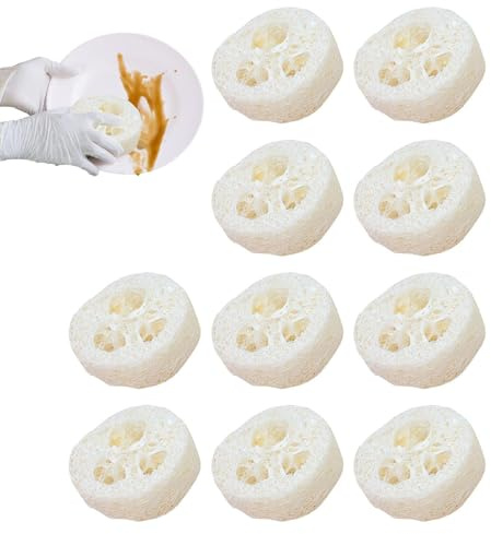 Genérico Rebanadas de Natural – 10 Piezas de Producto Artesanal de Bricolaje, Accesorio para Hacer jabón Hecho a Mano, Esponja limpiadora de Herramientas de Bandeja de de Calidad, Kit de