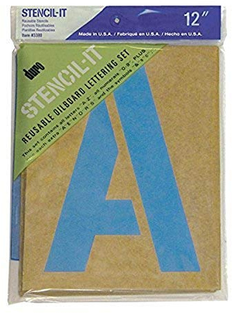 Duro Stencil-It Oil Board Stencil Set 12-Inch