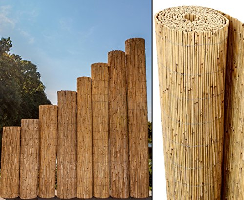 bambus-discount.com Schilfrohrmatte Premium Beach, 220 x 600cm - Extra hoher Schilfmatten Sichtschutz 2,2m x 6m Made in EU