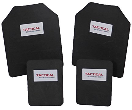 Tactical Scorpion 10 mm Paintball Airsoft par 10 x 12 + 6 x 8 Platos de Chaleco de protección