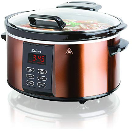 Euro Cuisine SCX6 Programmable Slow Cooker 6 Quart - Best Digital Slow Cooker for Large Family Meals, Smart Slow Cooker with Timer, Ideal for All Types of Recipes