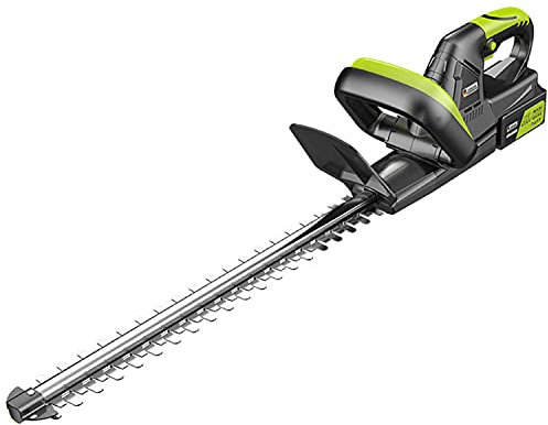 Taille-Haies Électriques sans Fil avec 2.0Ah Batteries Li-ION & Chargeur Longueur de Lame de 70cm Interrupteur de Sécurité, D-Poignée