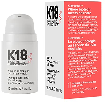 K18 Leave-In Repair Haarmaske, 15 ml, weiß
