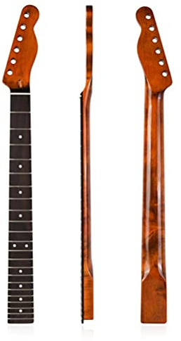 Manico per chitarra in acero 22 Fret E - Ricambio per chitarra elettrica TL ST - Linea centrale posteriore