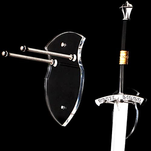 Sword Stand Sword Hook Wall Hook Display Stand Single Sword Vertical Wall Mount Universal Sword Stand Wall Mount Display Stand For Sword Dagger Axe Key Knife Anime Sword (Transparent 1 pack)