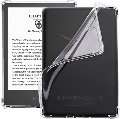 WALNEW Hülle für 6 Kindle 11. Generation 2024/2022 Release (Modell Nr. C2V2L3), Weiche transparente TPU-Rückseite mit verstärkten Ecken für 6 Zoll All-New Kindle 2024/2022