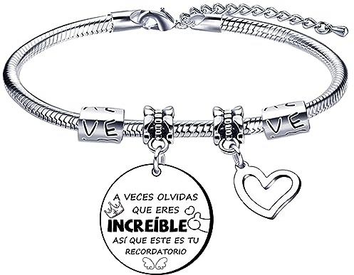 Pulsera Personalizada Inspiradora para Amistad, Regalo para Mujer, Chica, Mamás, Tías, Graduación, Cumpleaños (1)