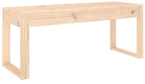 vidaXL Banc de Jardin 110x38x45 cm Bois Massif de pin, Banc d'extérieur, Banc de Parc, Banc de Jardin 2 Places, siège de Jardin, Banc de Patio