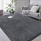RTBQJ-AT Teppich 160x230 cm Microfiber Weicher Teppich Wohnzimmer, Rugs for Living Room Moderner Flauschiger Kurzflor Teppich Waschbar, Grauer Teppich