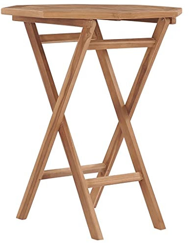 ARKEM Tavolo da Giardino Pieghevole 60x60x75 cm in Massello di Teak,Tavolo Pieghevole Rettangolare Multifunzione con Piano E Struttura Richiudibile Salvaspazio, per Arredo Esterno, Interno, Giardino,