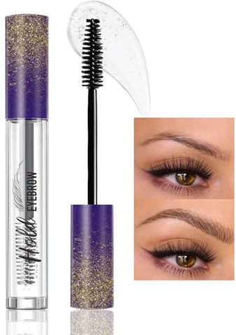 Eyebrow Glue Brow Gel Clear Soap Kit, Transparent Long Lasting Waterproof Sweatproof Brow Fix Gel for Makeup, Styling Wax Eye Brow Shaping Cream Natural Look Eyebrow Gel with brush