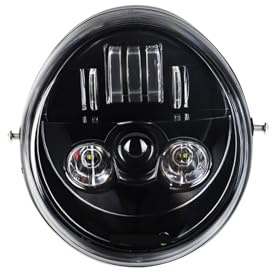 Vrod LED Front Headlight HI/Low Beam Motorcycle Headlamp Compatible With V Rod VRSCF VRSC VRSCR 2002-2017(Black)