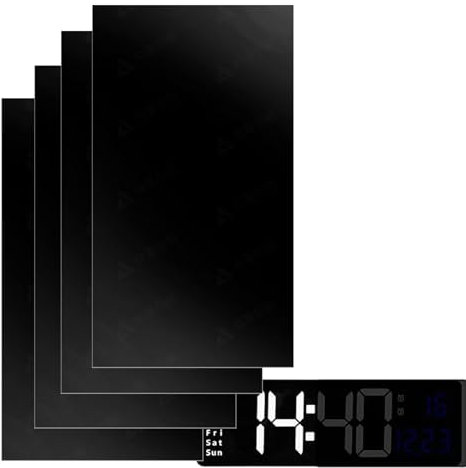 4 Blätter Tönungsfolie Fenster,Dimmer Led Licht Verdunkelungsfolie Folie Aufkleber,Auto Abdunkeln Abdeckung Film,Hitzebeständig Blocking Lampen Fensterfolie, für Screen Lampe Lichtblocker(Schwarz)