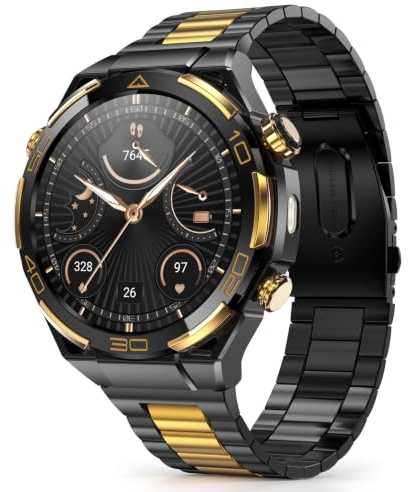 IOWODO Smartwatch Uomo Business, Display AMOLED 1.43, Batteria 900mAh, 100 Giorni Standby, Orologio Intelligente Premium con CHATGPT, GPS e Monitoraggio Salute per Android iOS,2 Cinturini