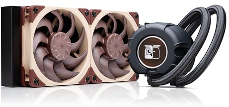 Noctua NL-LC1-24, Sistema de Refrigeración Líquida Todo En Uno (AIO) De 240mm para CPU AMD AM5 e Intel LGA1851/LGA1700 (Negro, Marrón, Beige)