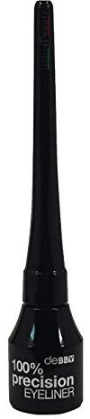 deBBY, 100% precision EYELINER Liquido a Lunga Tenuta, Pigmenti Neri Intensi e Tratti Precisi, Asciugatura Rapida, Applicatore in Feltro per un'Applicazione Confortevole, Oftalmologicamente Testato