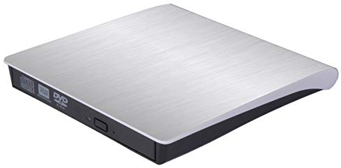 Pardarsey Sibaok Externes DVD-Laufwerk für Laptop, tragbar, USB 3.0, DVD-RW-Player, CD-Laufwerk, optischer Brenner, Rewriter Mac Computer, Notebook, Desktop-PC Windows 7/8/10, Slim Weiß