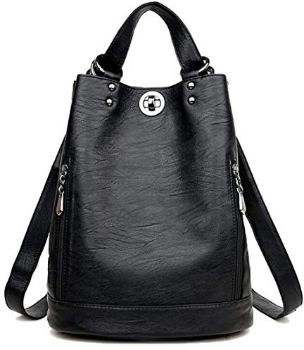 DokinReich Mode Damen Rucksack Klein Damentasche PU Leder Schultertasche Rucksacktasche Rucksäcke Frauen Rucksack 2 in 1 Multifunktionaler Rucksack
