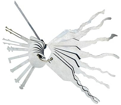 16 pezzi/set di strumenti automatici Jigglers Tryout chiavi per auto Master Keys, set di grimaldelli per serratura auto, strumenti professionali per fabbro