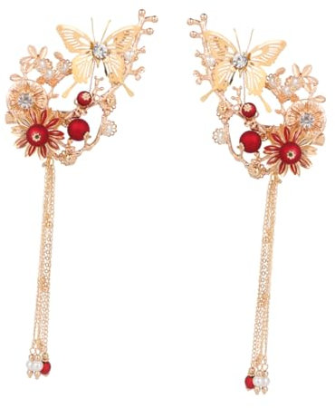 Abaodam Pinces À Cheveux Élégantes À Pompons En Métal Barrettes Vintage Pour Mariage Accessoires De Mode Pour Femmes