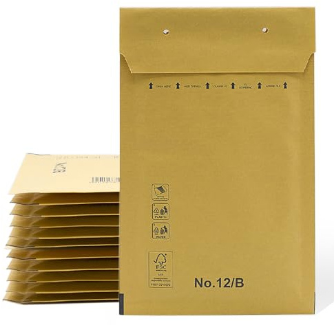 Padded Envelopes, Bubble Mailers, Kraft Bubble Padded Envelopes with Self-Seal Seal, Clothing Shipping Bags, Kraft Padded Envelopes - SIDI (120x215mm, 20 pcs)