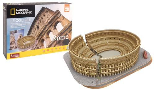 EXPLORA - Colisée - Puzzles 3D - 540200-131 Pièces - Monument Historique - Niveau 5 - sans Colle Ni Ciseaux - Rome - Jeu de Construction - Maquette - Licence National Géographic - À Partir de 8 Ans