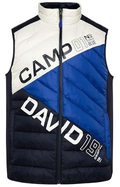 Camp David Herren Steppweste mit Colour-Blocking Kitt L