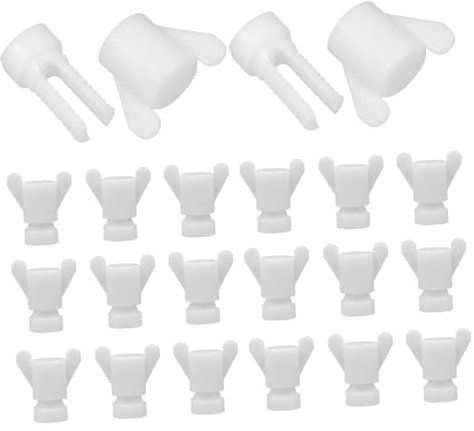 Kisangel 30st Hühnerfarmschrauben Gewächshauszubehör Aluminiumschrauben Und -muttern Gewächshaushalterung Schrauben- Und Muttern-sortiment-kit Bolzensortiment Schraubklemmen Weiß Abs