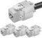 4x CAT 7 Keystone RJ45 Modul Buchse LAN Kabel 10 Gbit/s bis 1000 MHz AWG 22-24 werkzeuglos LSA vollgeschirmt STP Einbaubuchse RJ45 Buchse Schneidklemme für Patchpanel und Netzwerkdose