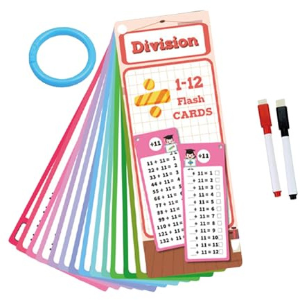 Flash-kort multiplikation, flash-kort multiplikation Dubbelsidig pedagogisk | Multiplikationstabeller för barn Lärspel, barns inlärningsstadium, klass 1 till 3, klassrum,
