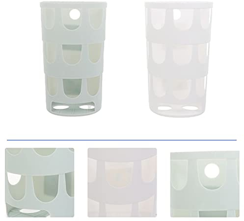 Didiseaon 2 pièces Râtelier Pratique pour Nourriture Distributeur Gaspillage pour Cobayes et Chinchillas Accessoire de Cage Bleu et Blanc