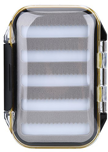 Akozon Caja de Cebos de Pesca con Mosca de Plástico de Doble Cara Caja de Soporte de Señuelos Acolchados de Espuma Accesorio, de Moscas Impermeable de Cebos de Plástico de Doble Cara de Soporte de