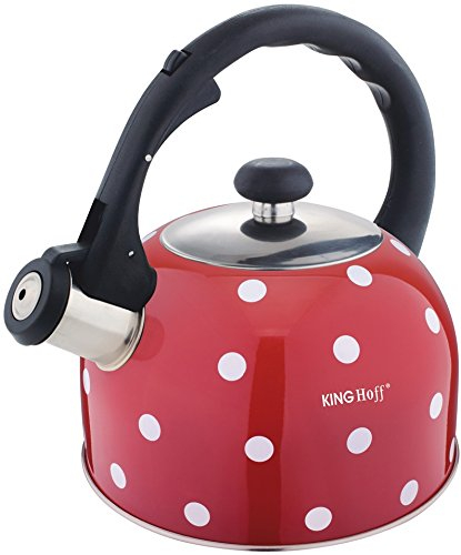 Flötenkessel Whistling Kettle Teekanne Wasserkanne Wasserkessel (Rot)