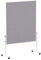 MAUL Moderationstafel MAULsolid 150x120 cm | Stabile Pinnwand mit beidseitiger Nutzung | Pinnwand Filz für Moderationskarten, Pinnnadeln | Tafel für Büro, Schule, Universität | Grau
