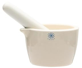 United Scientific™ JMD070 - Juego de mortero y mortero, porcelana, capacidad de 70 ml