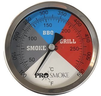 Pro Smoke, termometro per barbecue, griglia e fumo, largo 10 cm