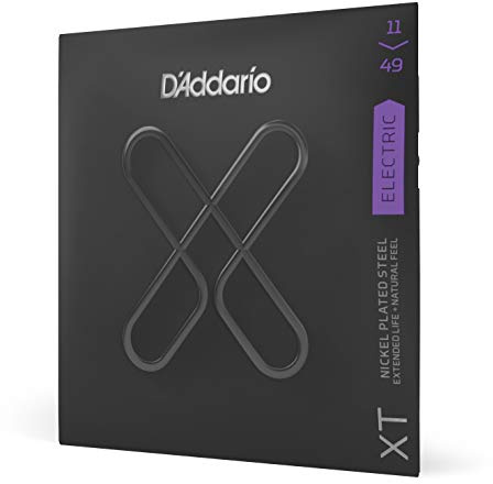 D'Addario E Gitarren Saiten | Gitarrensaiten E Gitarre | Gitarren Saiten | Saiten E-Gitarre | Premium beschichtete, langlebige Saiten für E-Gitarre | XTE1149 | vernickelter Stahl | Medium (11-49)
